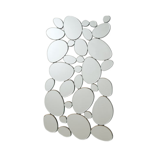 Pebble-Shaped Decorative Mirror Silver