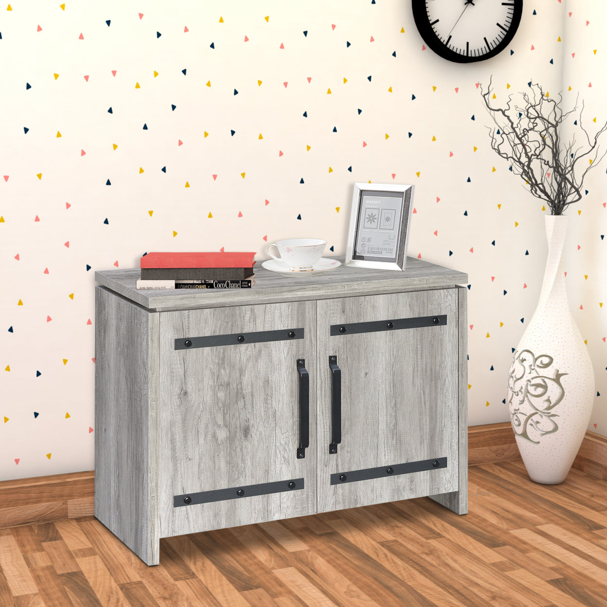 2-door Accent Cabinet Grey Driftwood