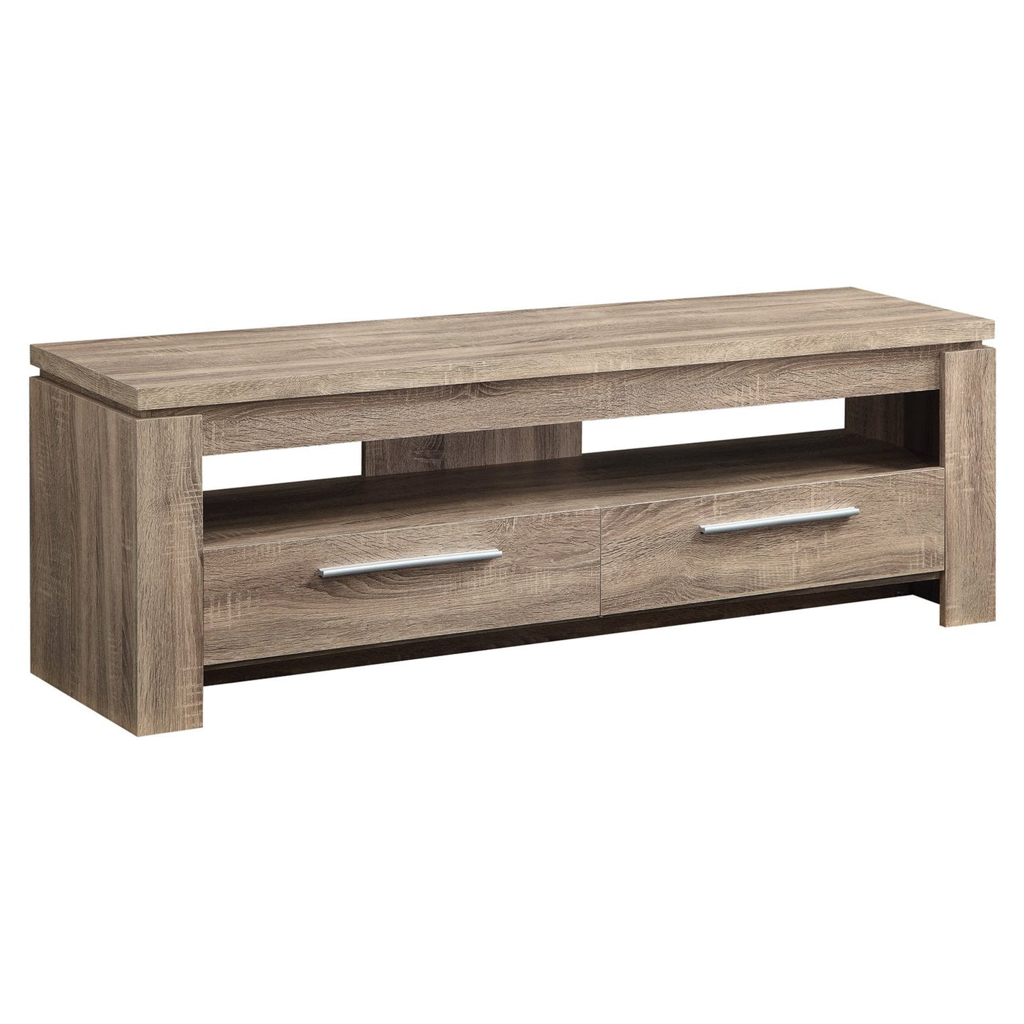 2-drawer TV Console Weathered Brown