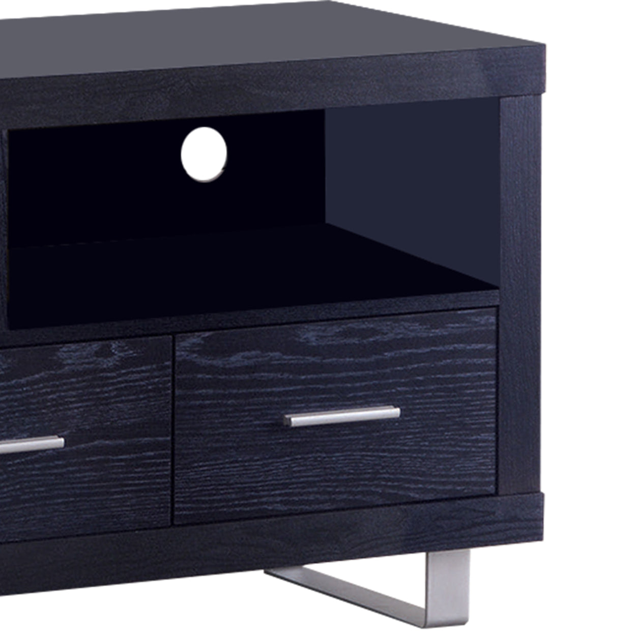 48" 3-drawer TV Console Black Oak