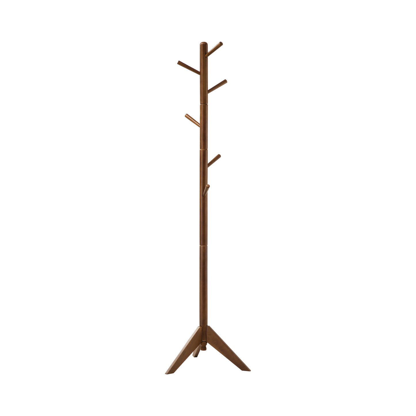 Coat Rack with 6 Hooks Walnut