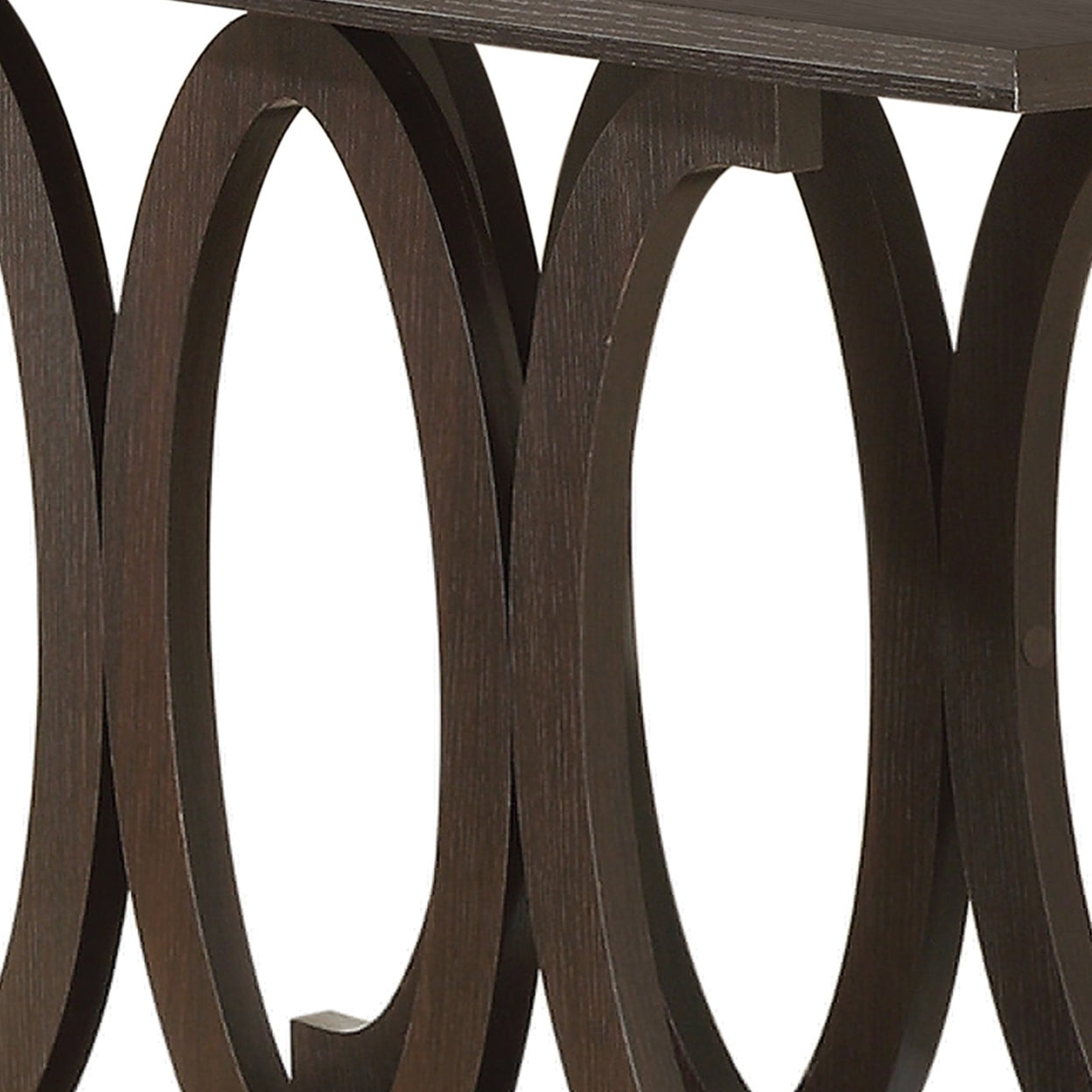 C-shaped Base Sofa Table Cappuccino