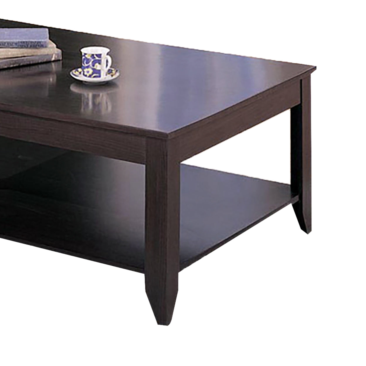 Stewart 3-piece Occasional Table Set with Lower Shelf Cappuccino