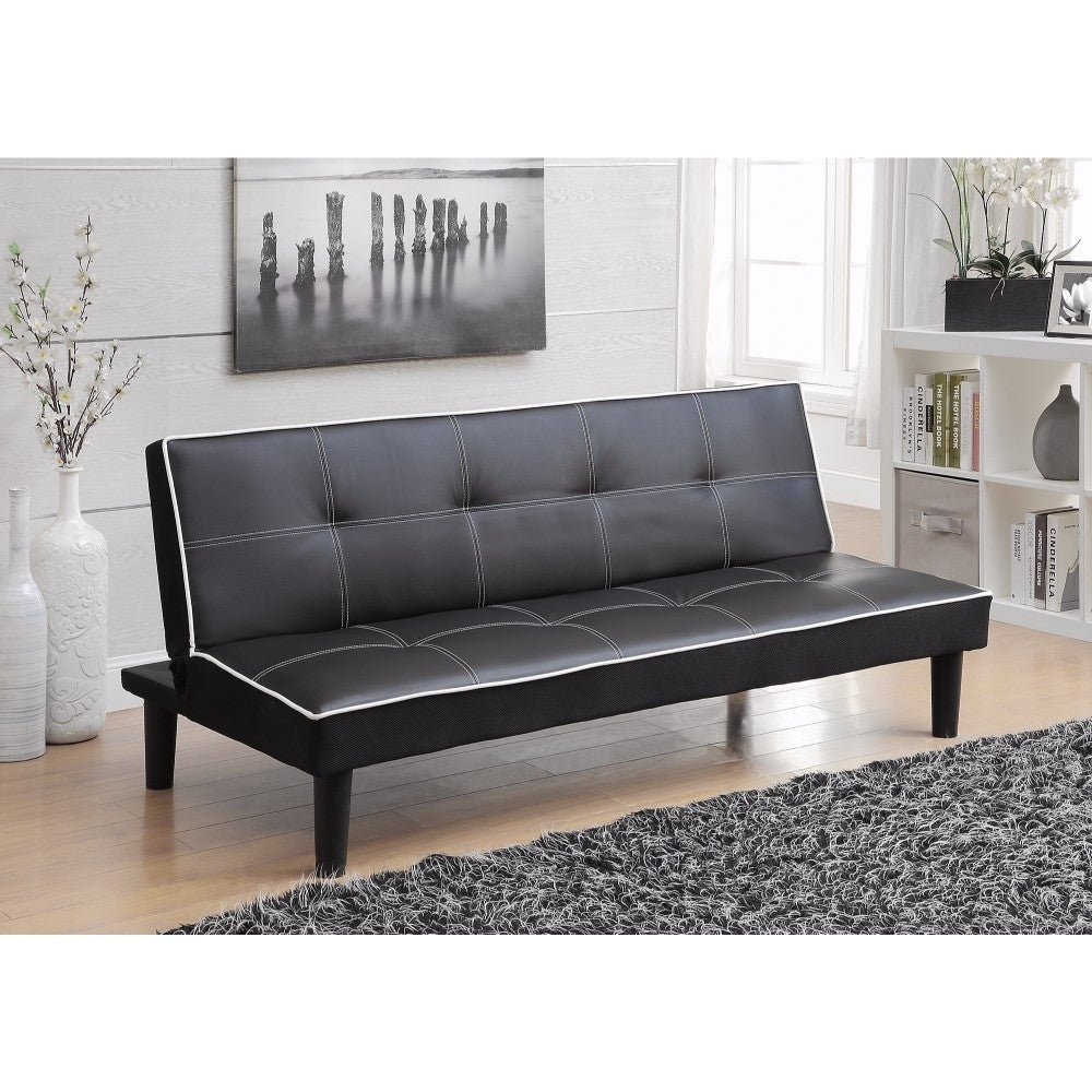 Katrina Tufted Upholstered Sofa Bed Black