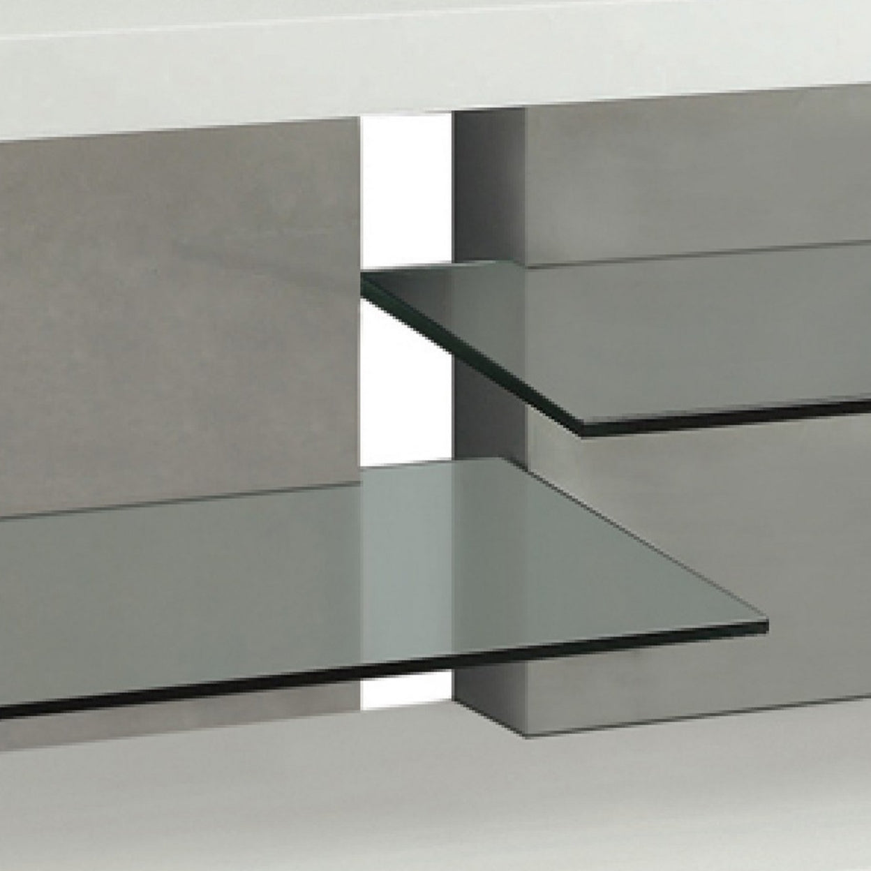 2-shelf TV Console Glossy White