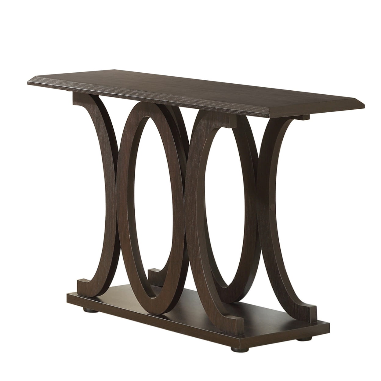 C-shaped Base Sofa Table Cappuccino