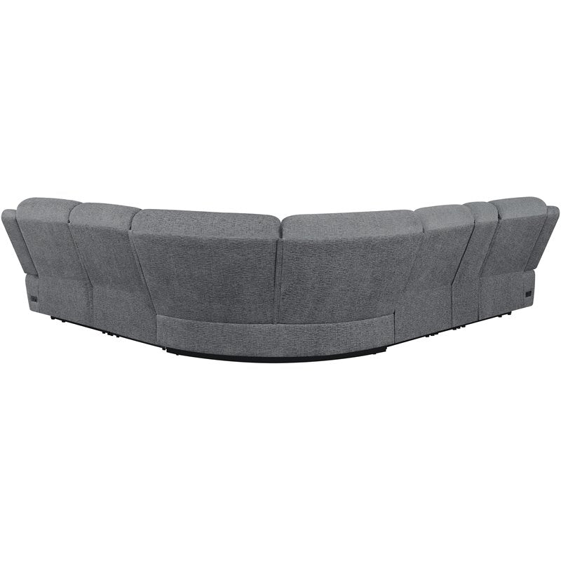 Bahrain 6-piece Upholstered Motion Sectional Charcoal