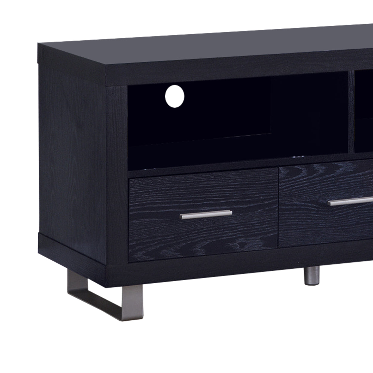 48" 3-drawer TV Console Black Oak
