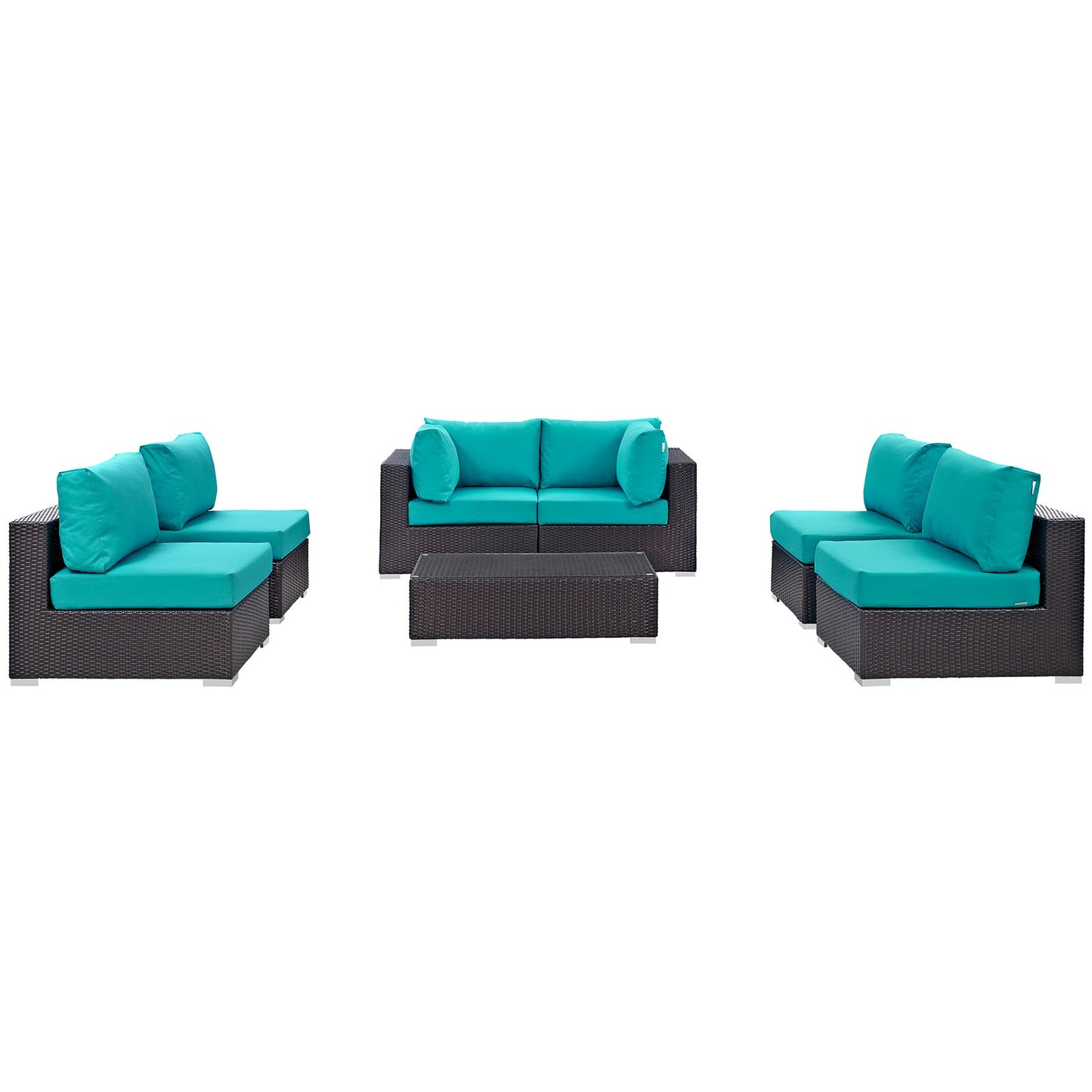 Convene 7 Piece Outdoor Patio Sectional Set