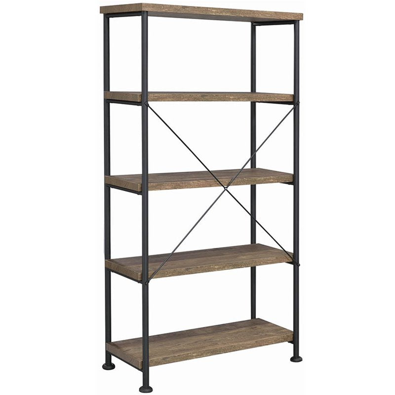 Analiese 4-shelf Bookcase Rustic Oak