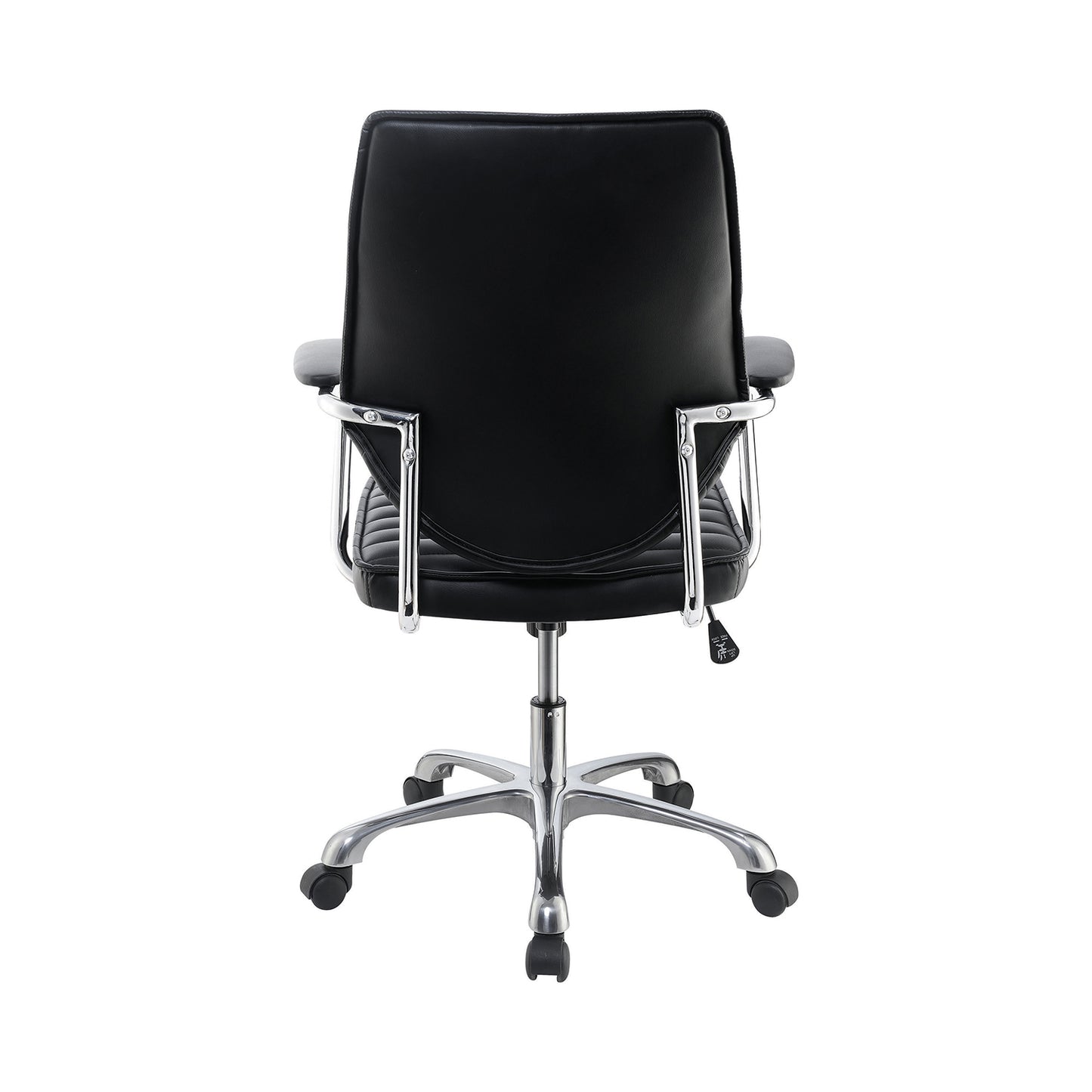 High Back Office Chair Black and Chrome