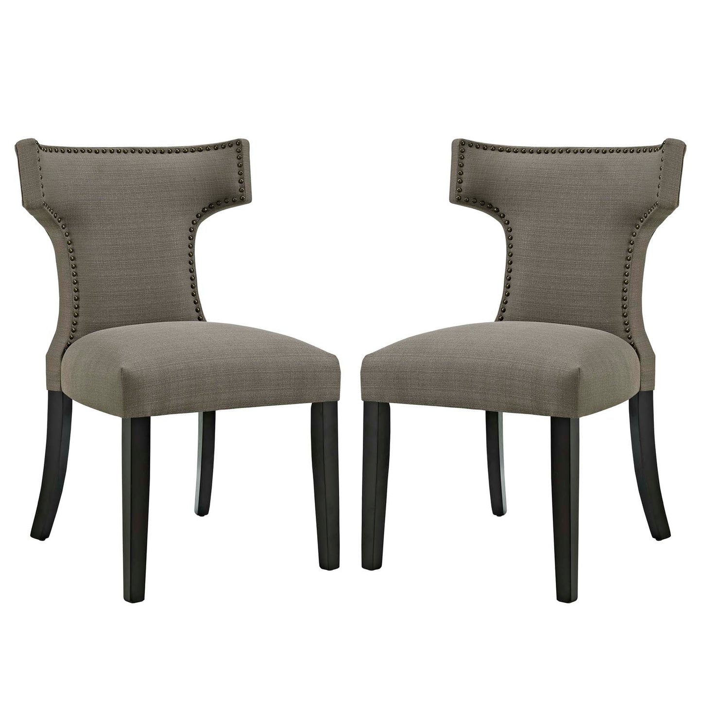 Curve Dining Side Chair Fabric Set of 2
