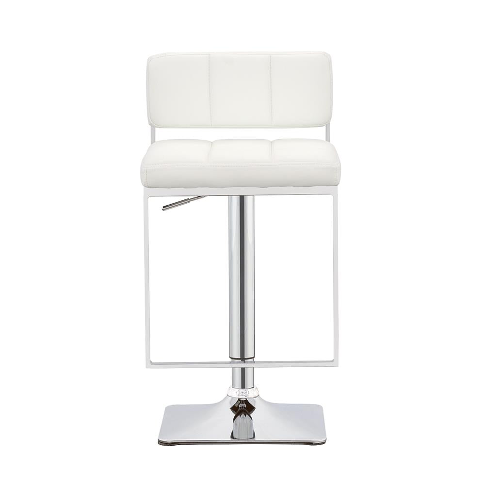 Alameda Adjustable Bar Stool White and Chrome