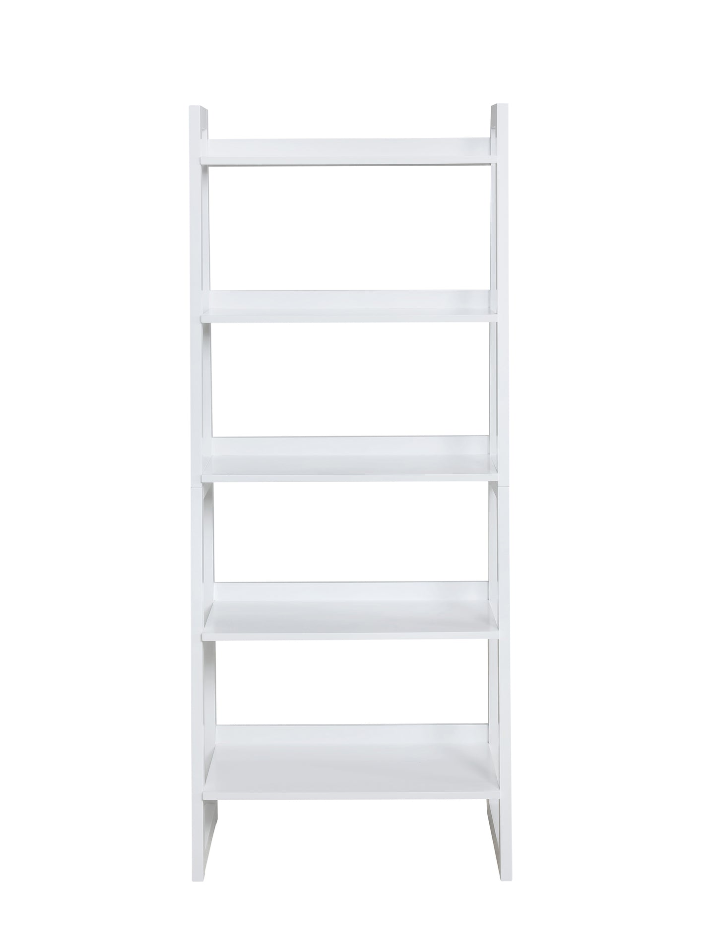 Trudie 5-shelf Ladder Bookcase White
