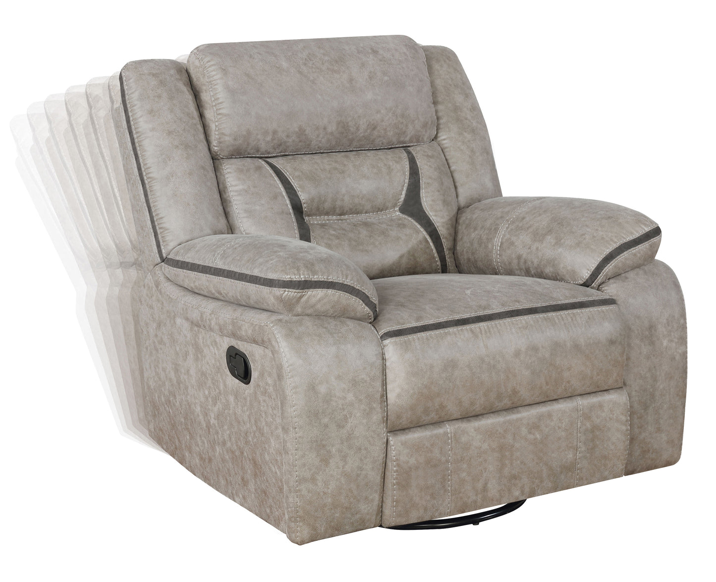 Greer Upholstered Tufted Back Glider Recliner