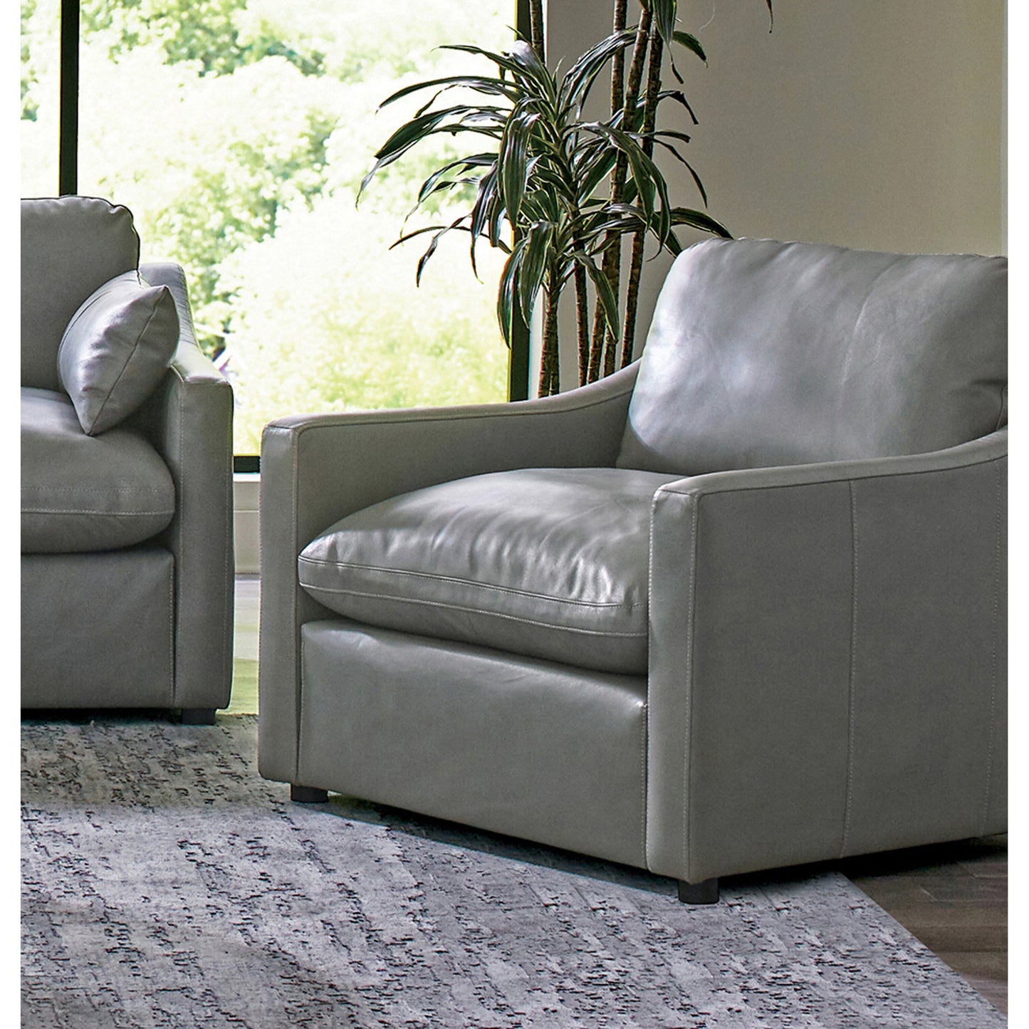 Grayson Sloped Arm Upholstered Chair Grey