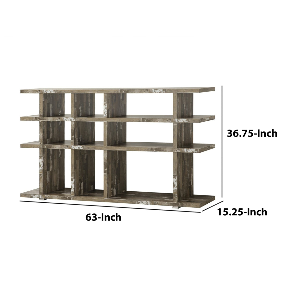 Santos 3-tier Open Bookcase Salvaged Cabin