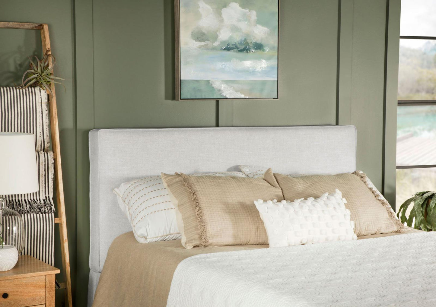 Izzy Rectangular Upholstered Headboard Sand