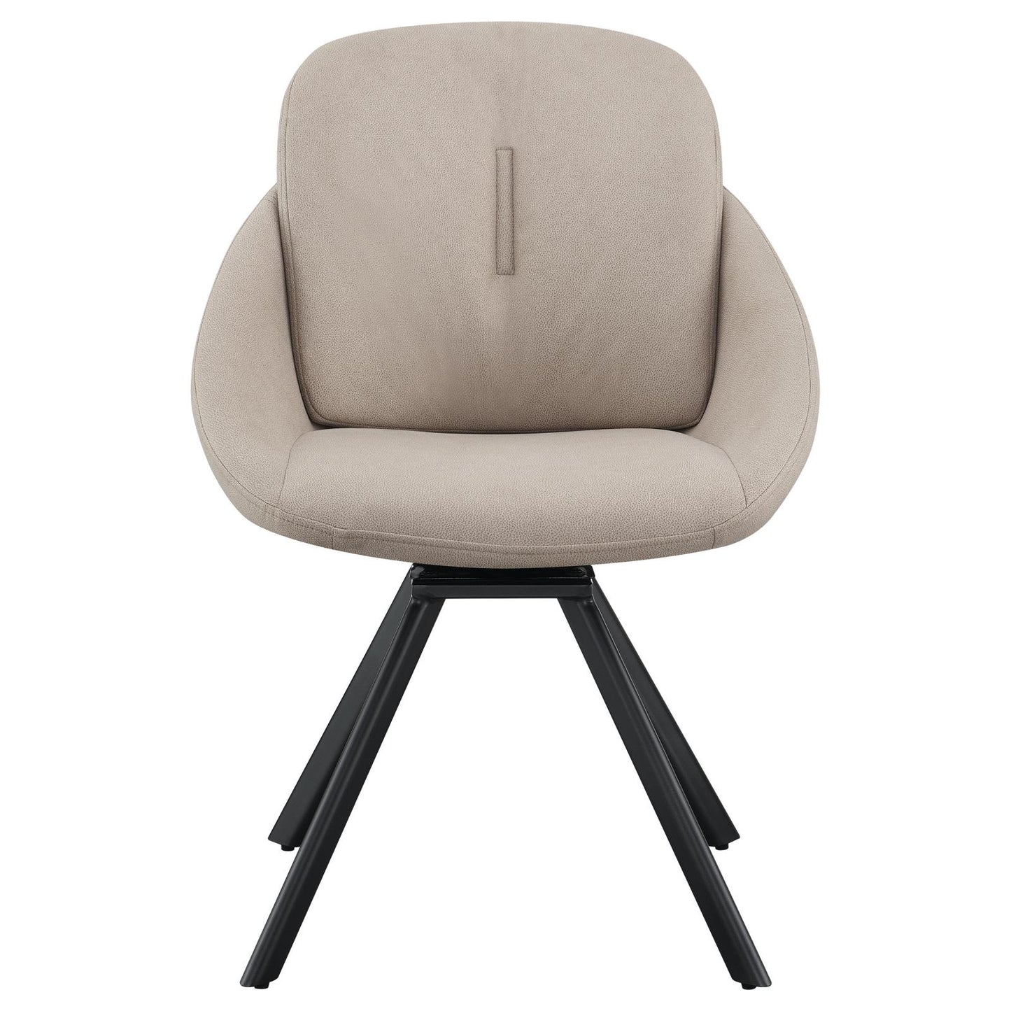 Mina Upholstered Swivel Padded Side Chairs (Set of 2)