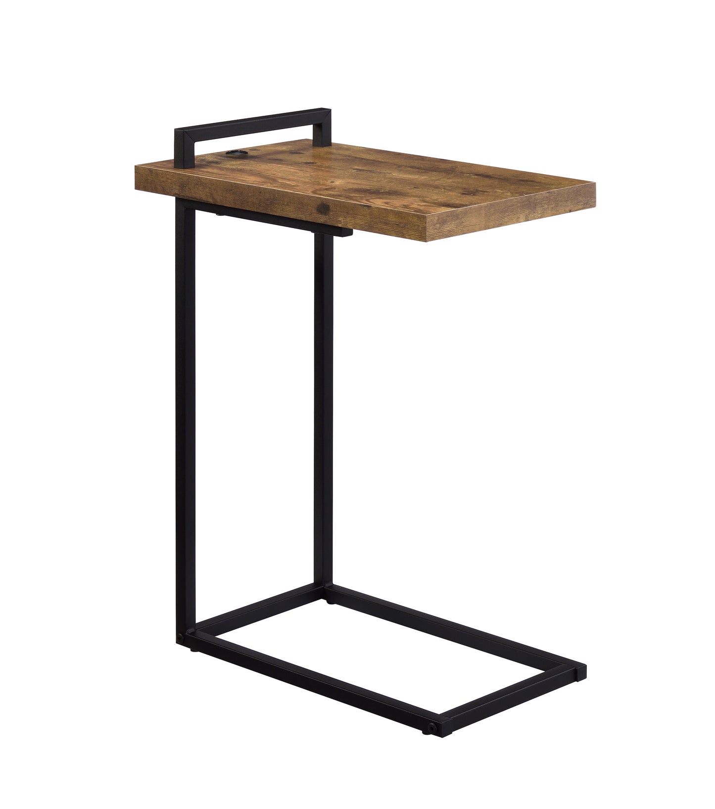 C-shaped Accent Table with USB Charging Port