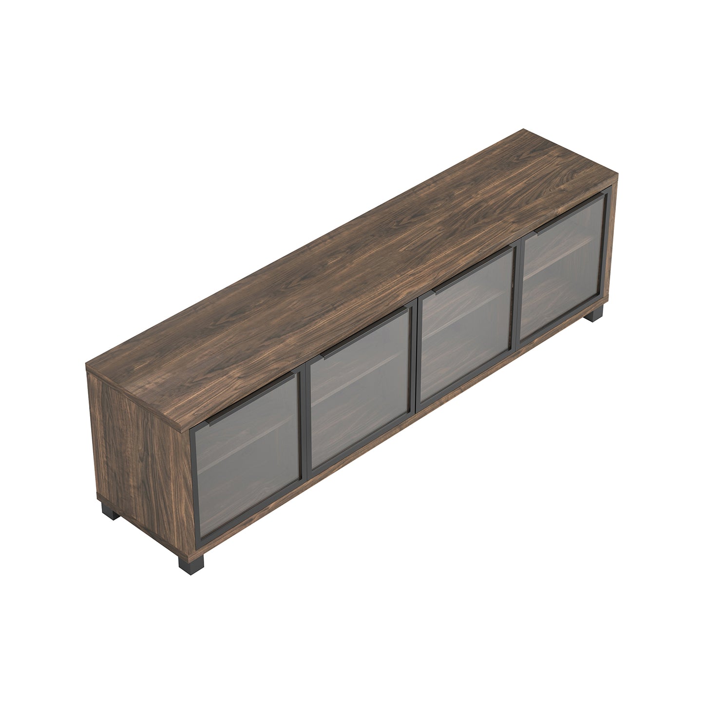 4-door TV Console Aged Walnut