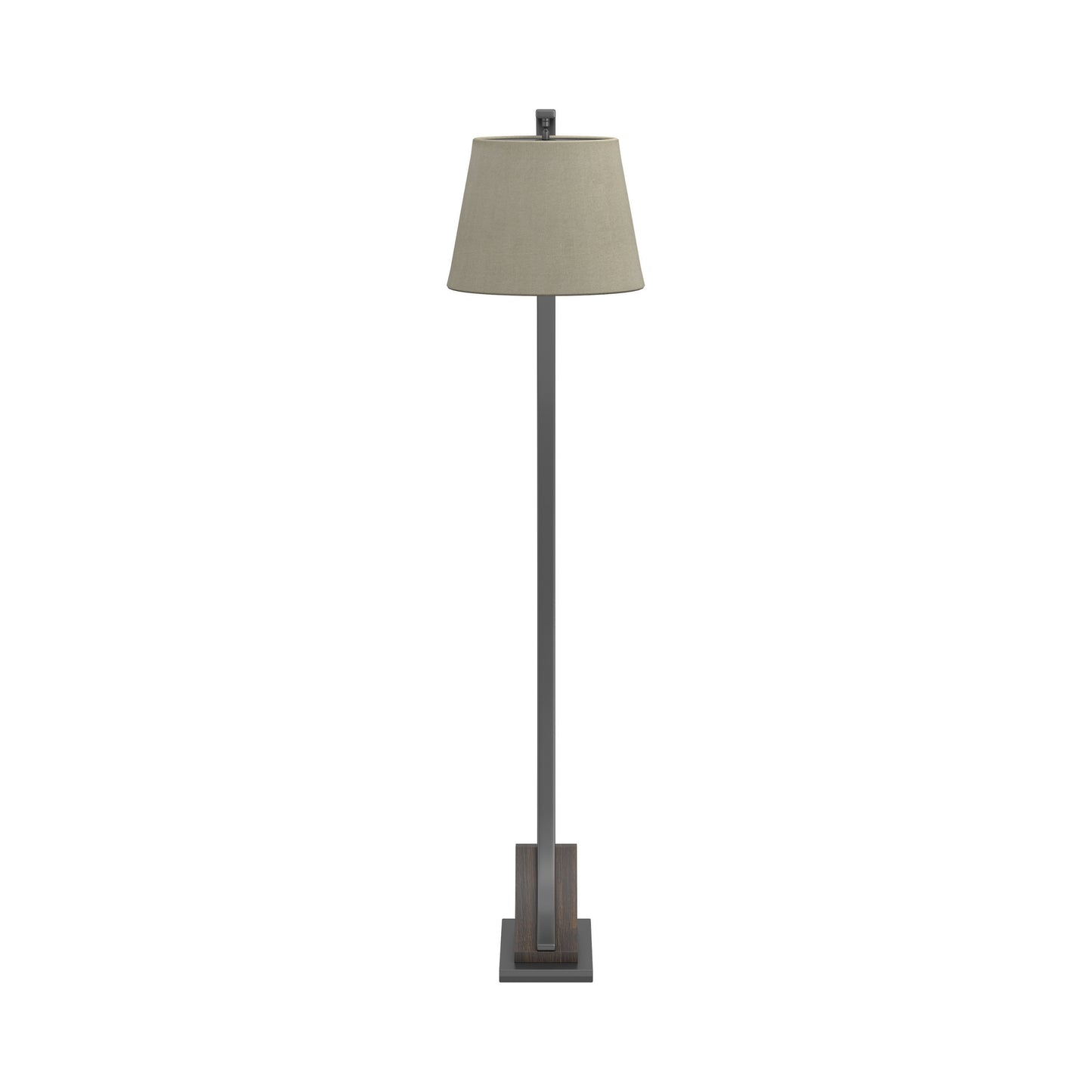 Empire Shade Floor Lamp Oatmeal Brown and Orb