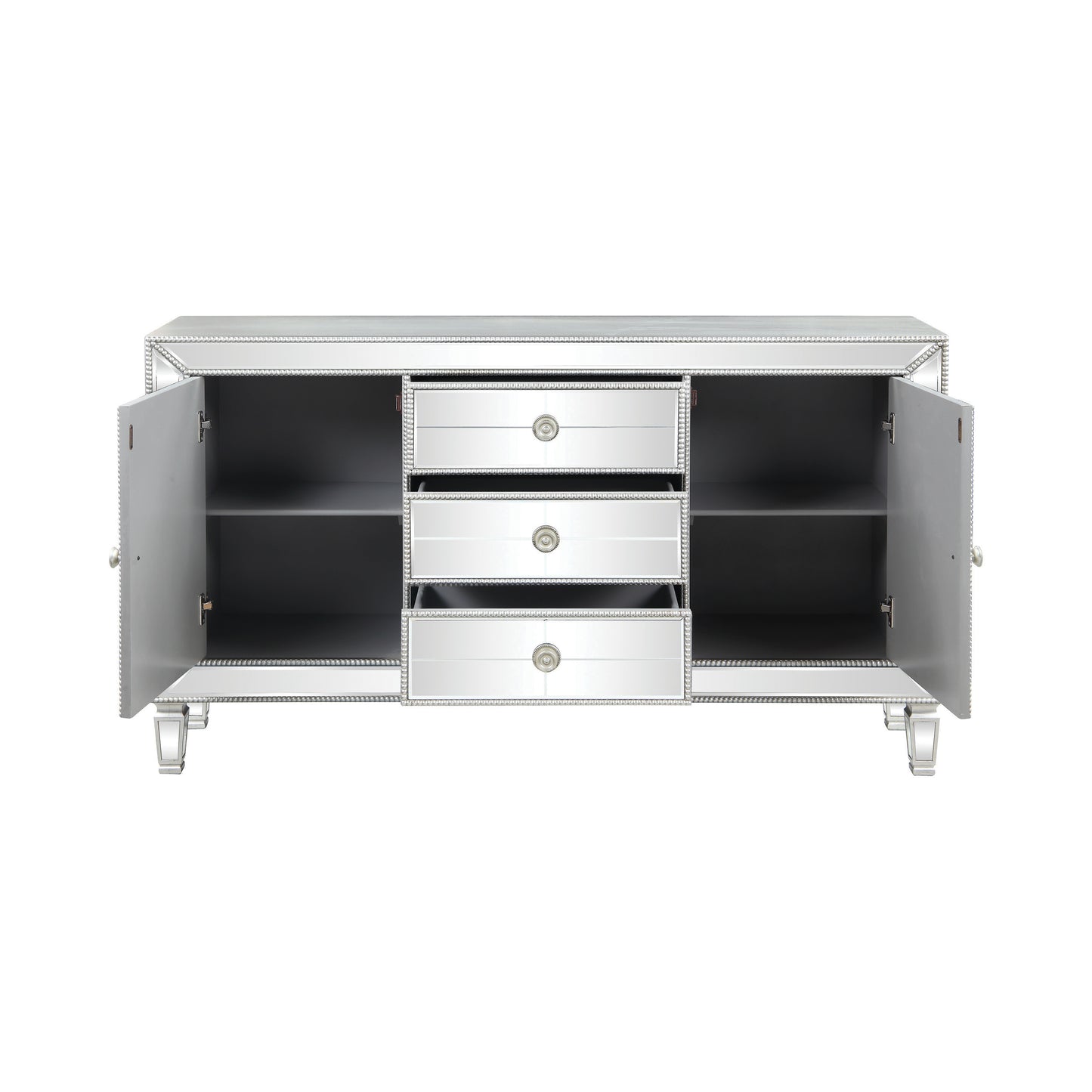 3-drawer Accent Cabinet Silver