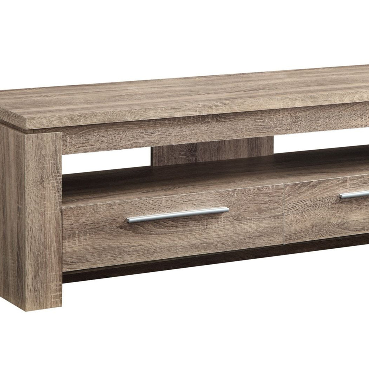 2-drawer TV Console Weathered Brown