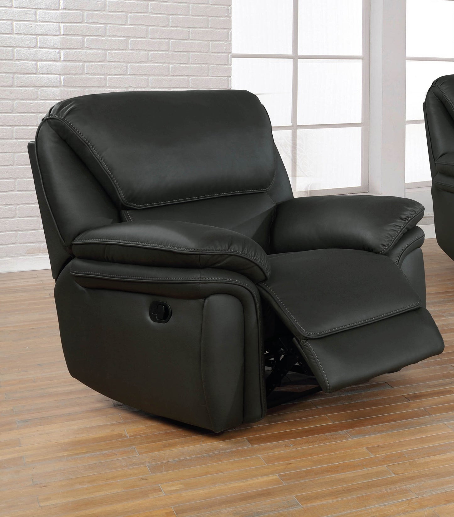 Breton Upholstered Tufted Back Recliner