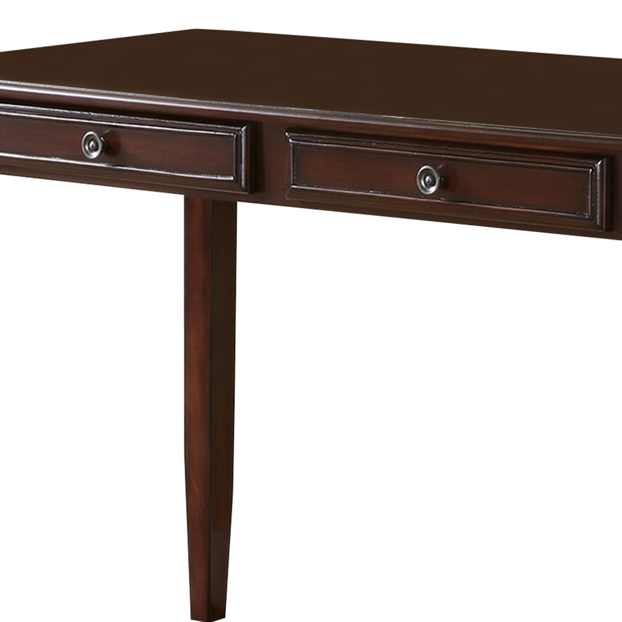 Newton 2-piece Writing Desk Set Dark Amber and Tan