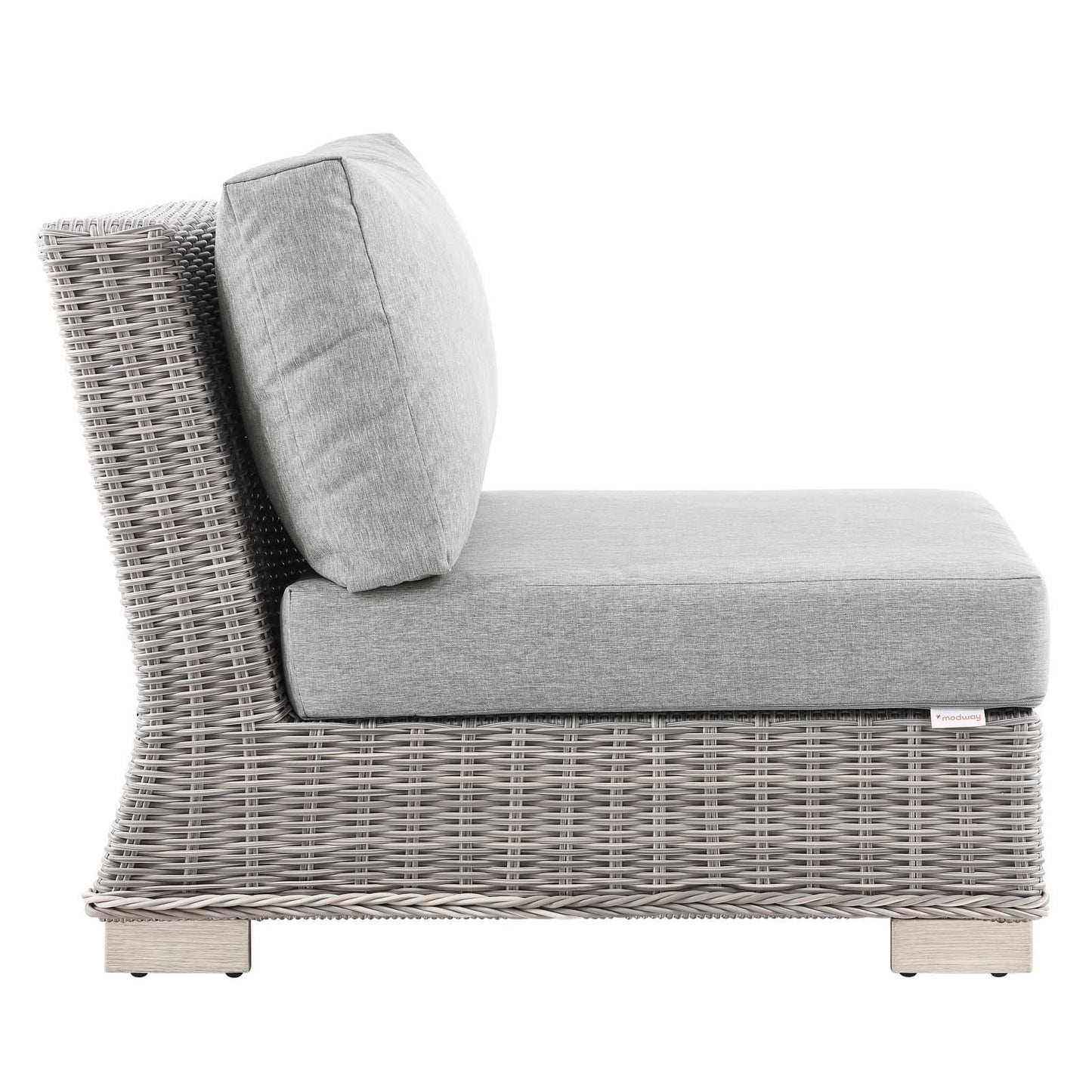 Conway Outdoor Patio Wicker Rattan 5-Piece Sectional Sofa Furniture Set