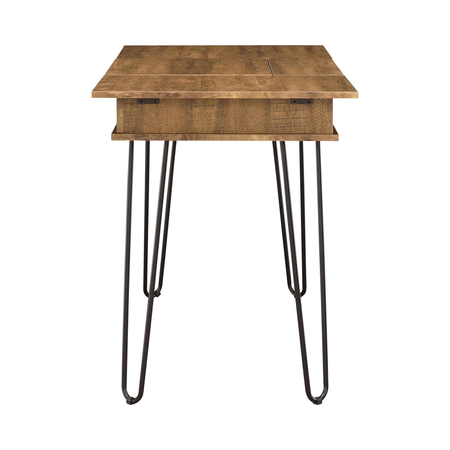 Sheeran Writing Desk with 4 Hidden Storages Rustic Amber