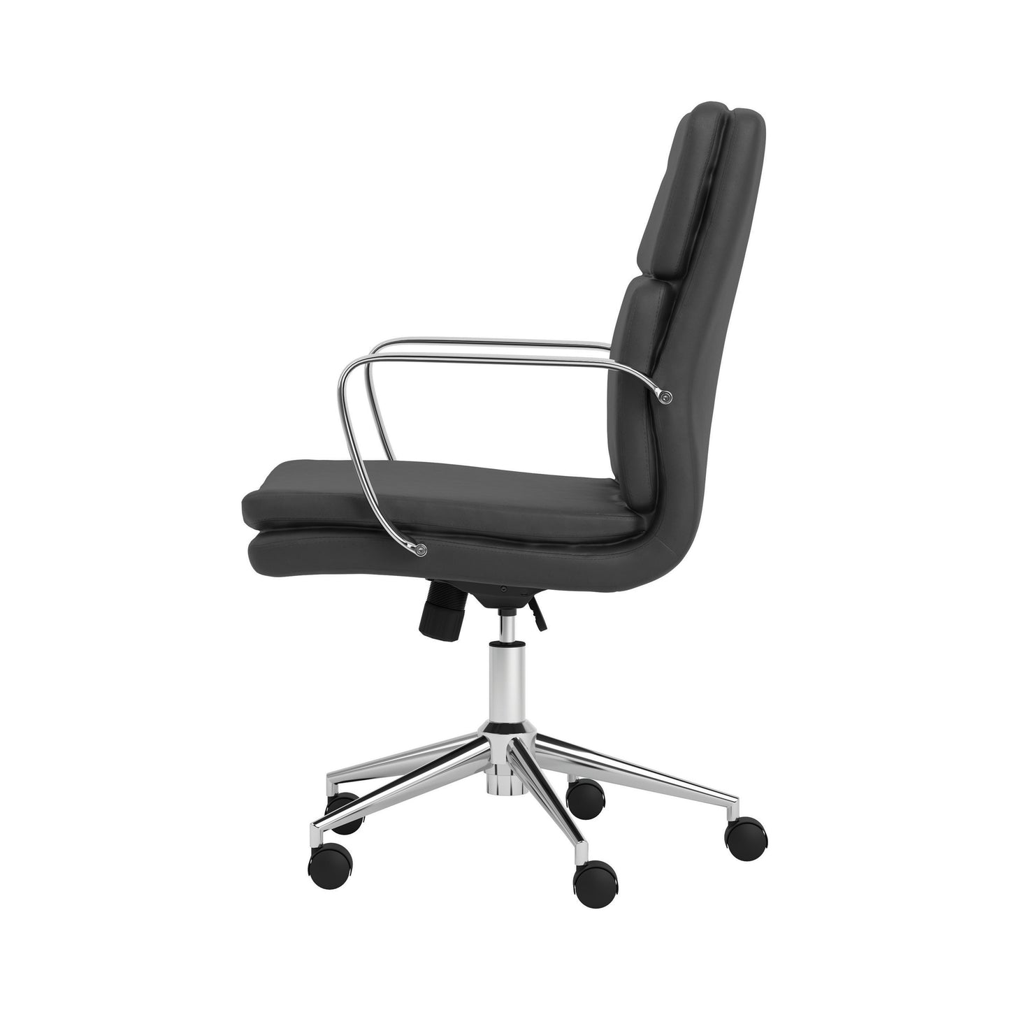 Standard Back Upholstered Office Chair Black