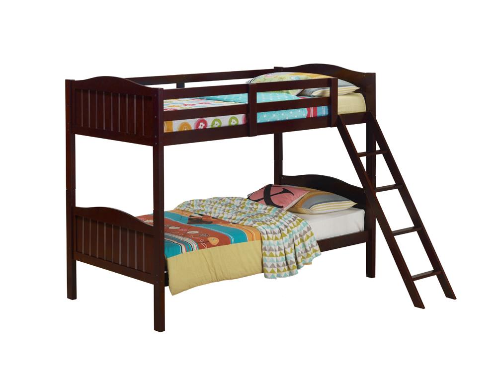 Littleton Twin/Twin Bunk Bed with Ladder Espresso