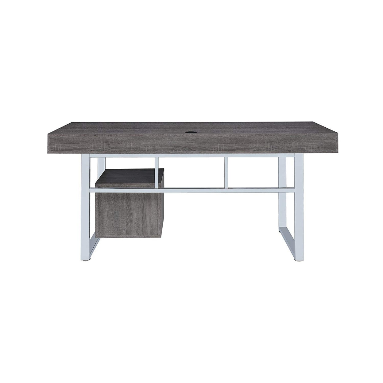 Whitman 4-drawer Writing Desk Weathered Grey