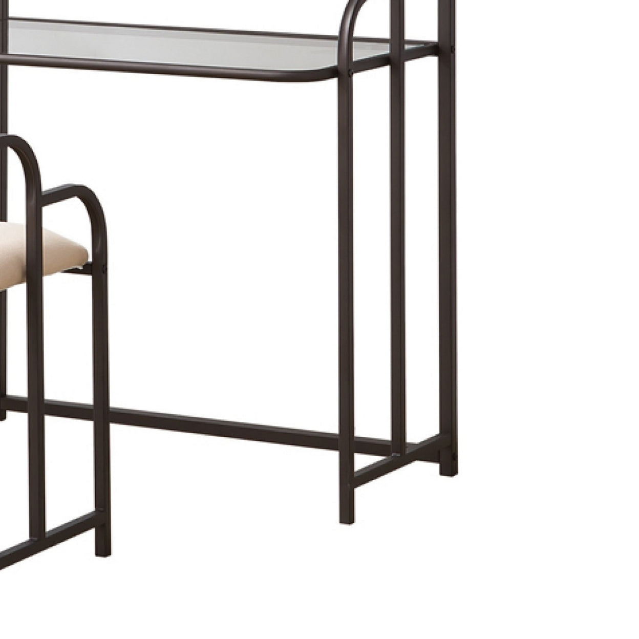 2-piece Vanity Set Tan and Bronze