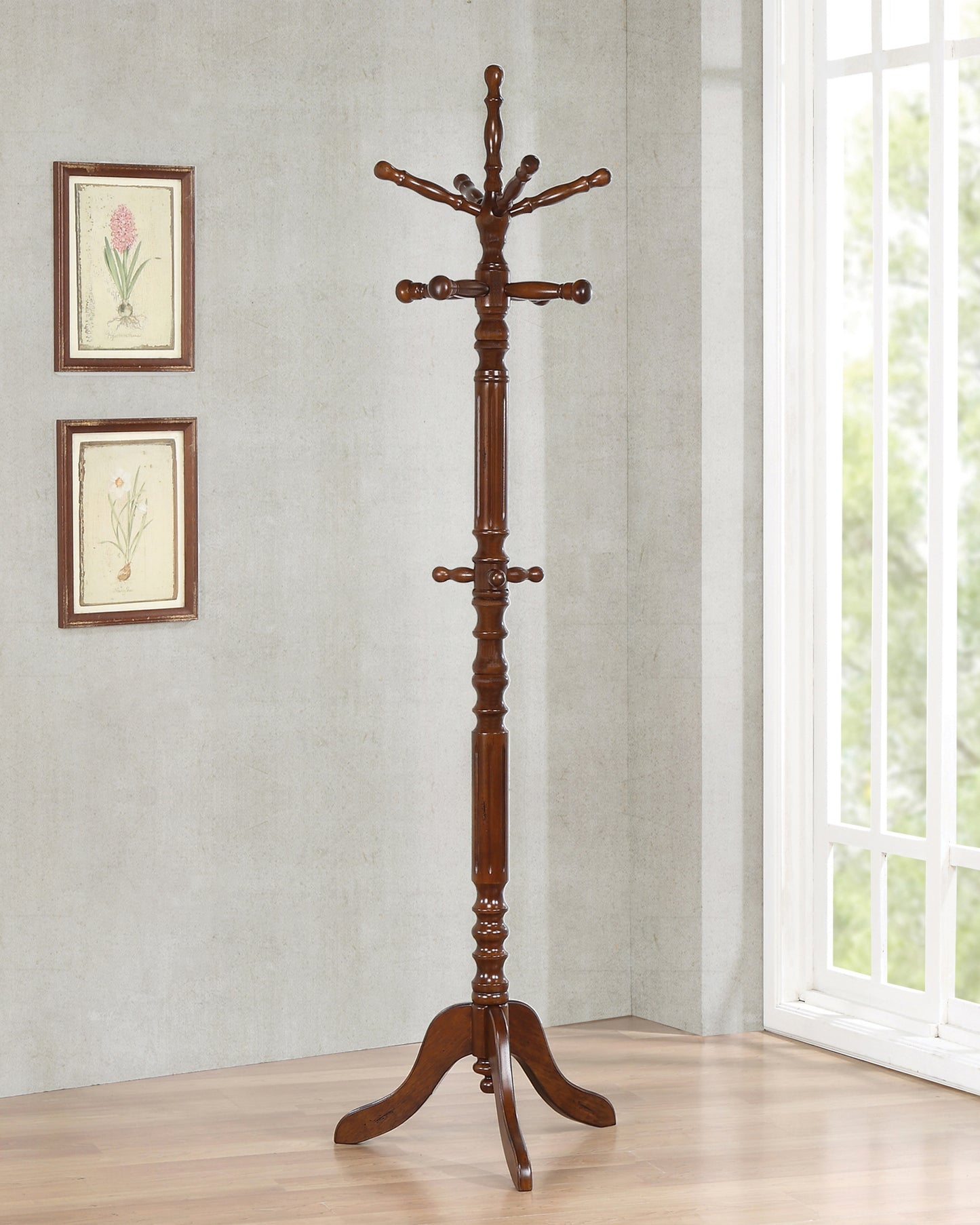 Coat Rack with 11 Hooks Tobacco