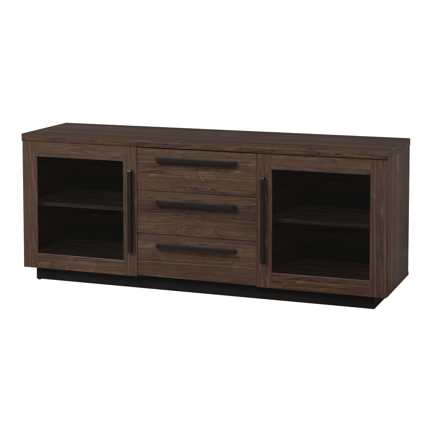 2-door TV Console Aged Walnut