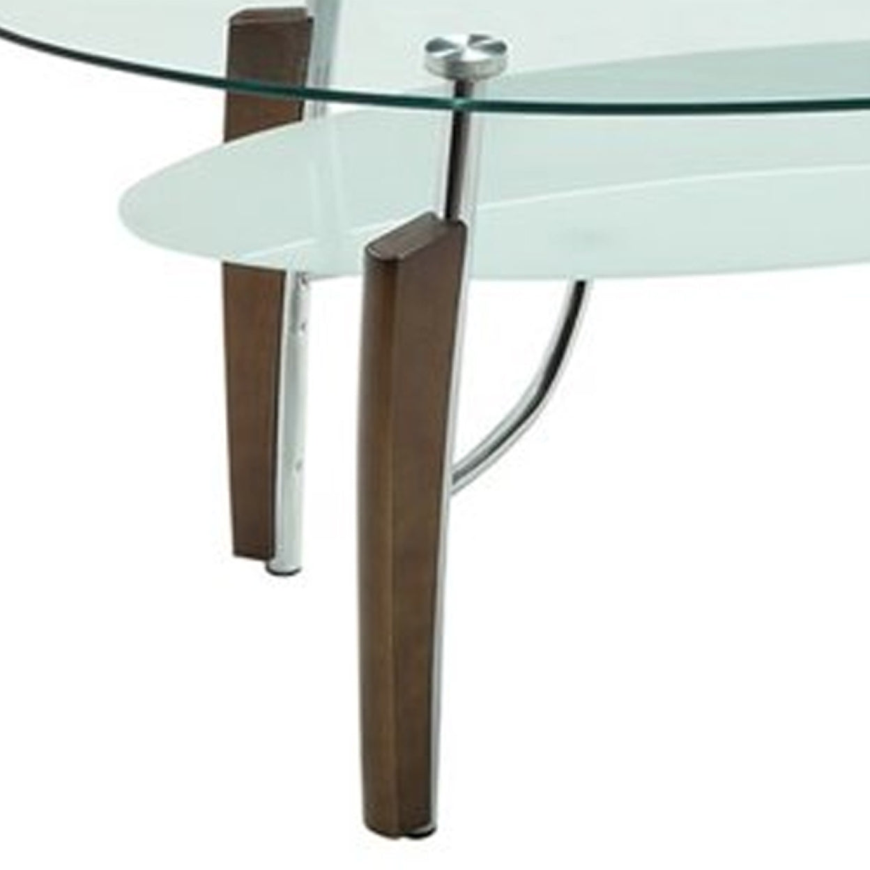 3-piece Occasional Table Set Cappuccino and Chrome