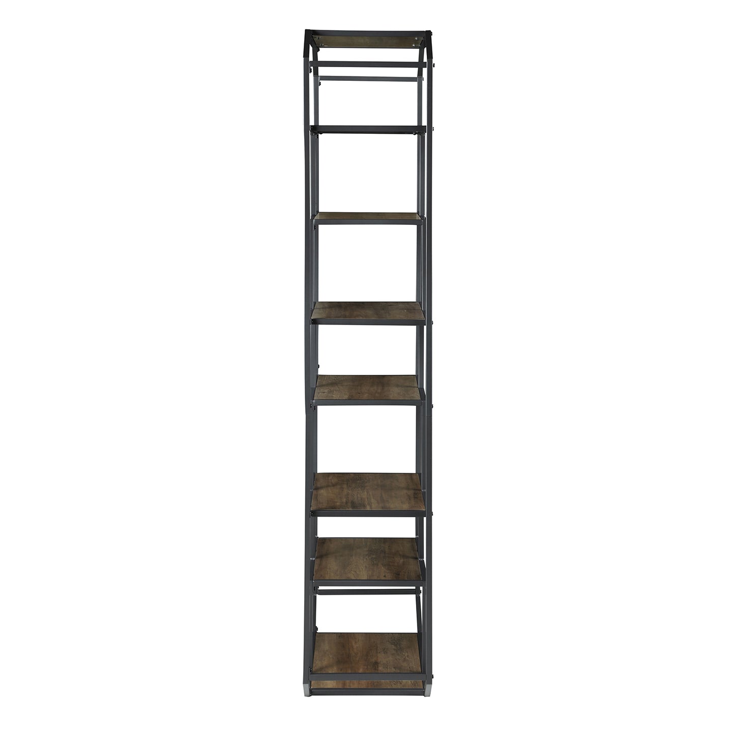 6-shelf Bookcase Rustic Brown and Dark Grey