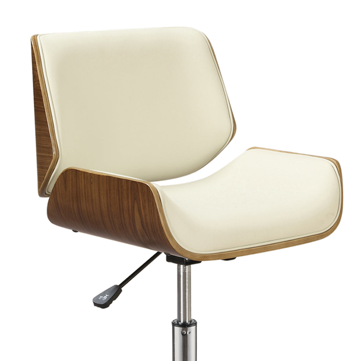 Adjustable Height Office Chair Ecru and Chrome