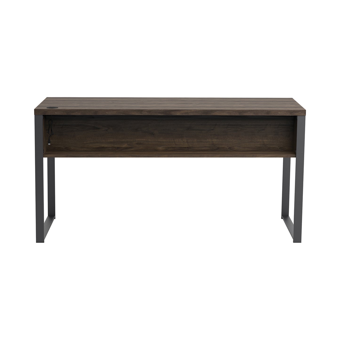 Pattinson 4-drawer Writing Desk Aged Walnut and Gunmetal