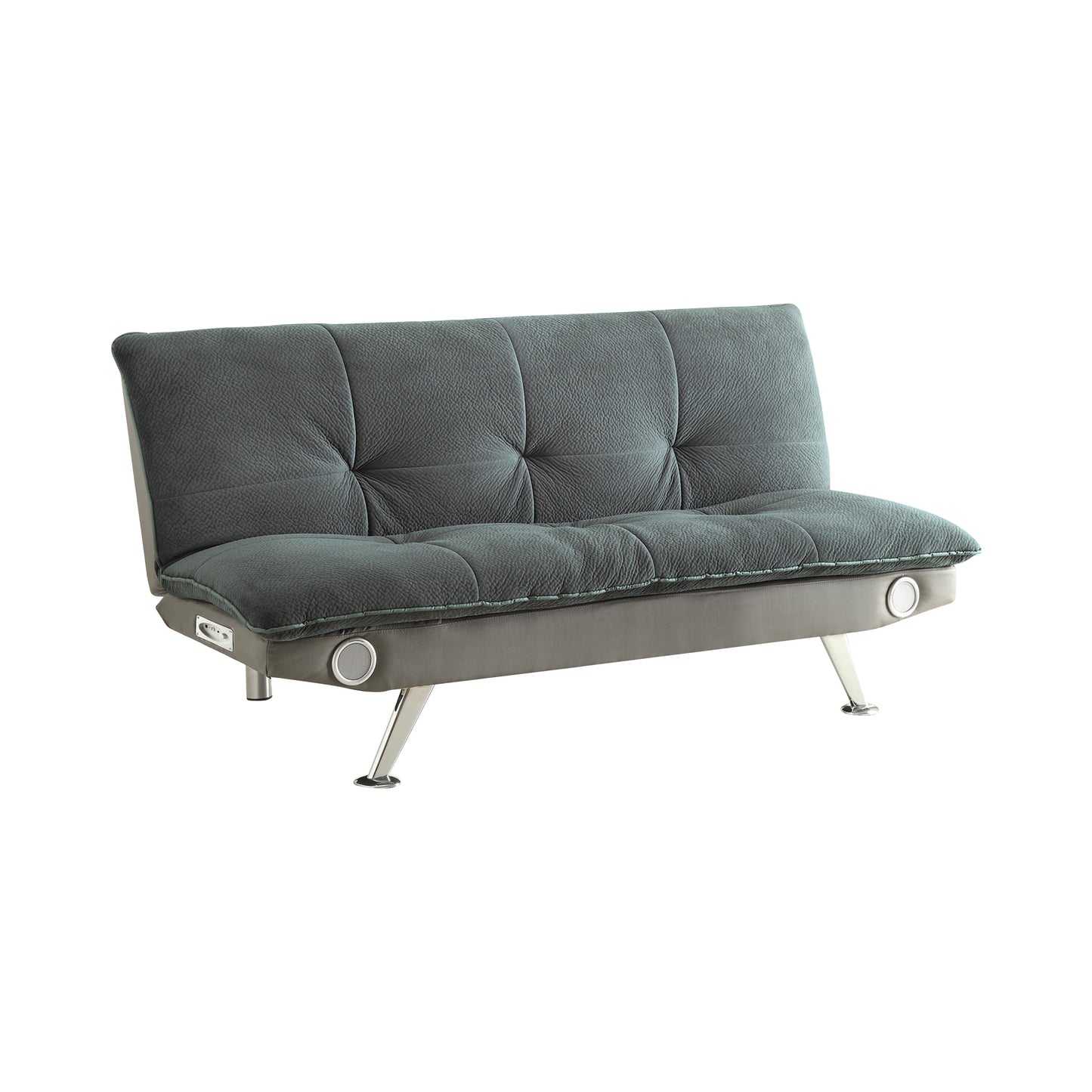 Odel Upholstered Sofa Bed with Bluetooth Speakers Grey