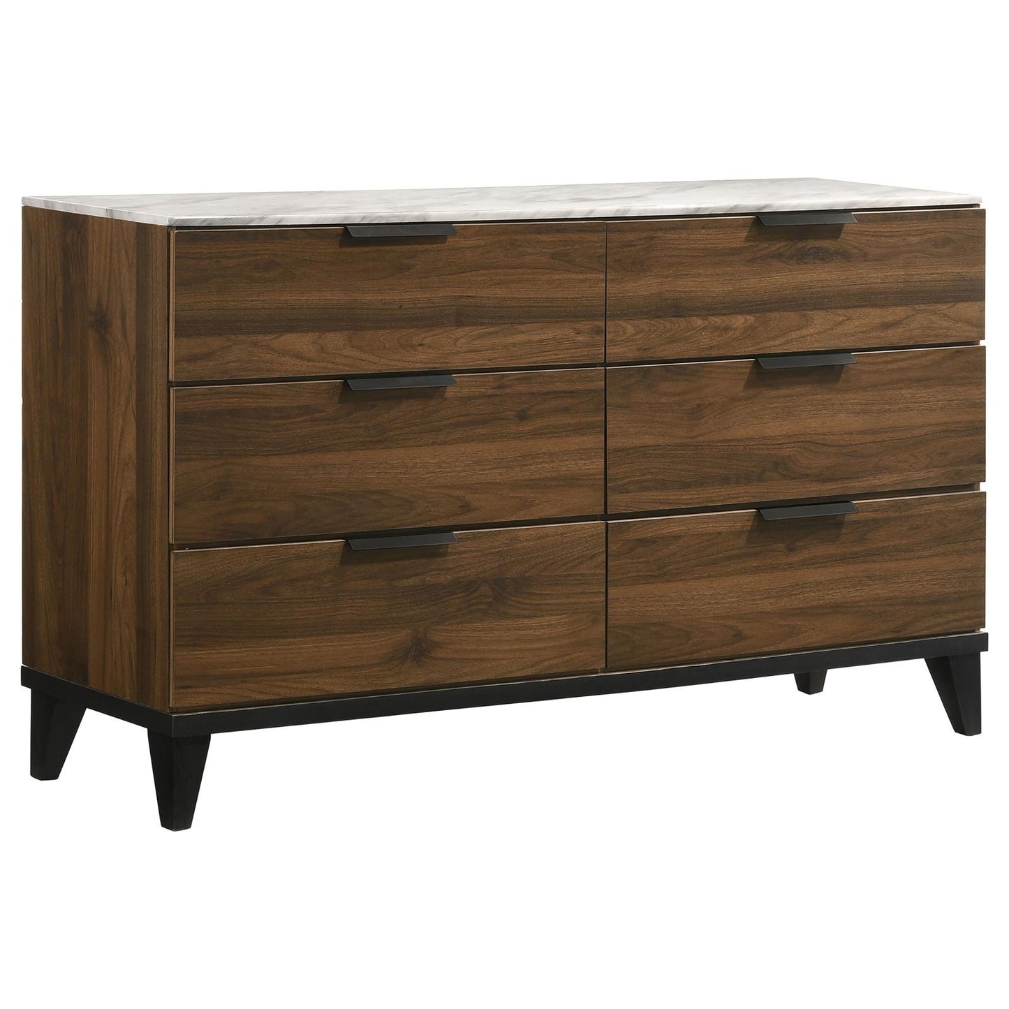 Mays 3-piece Upholstered Queen Bedroom Set Walnut Brown and Grey