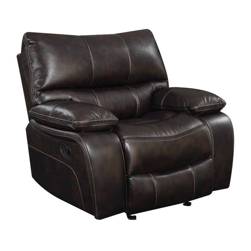 Willemse Upholstered Glider Recliner Dark Brown