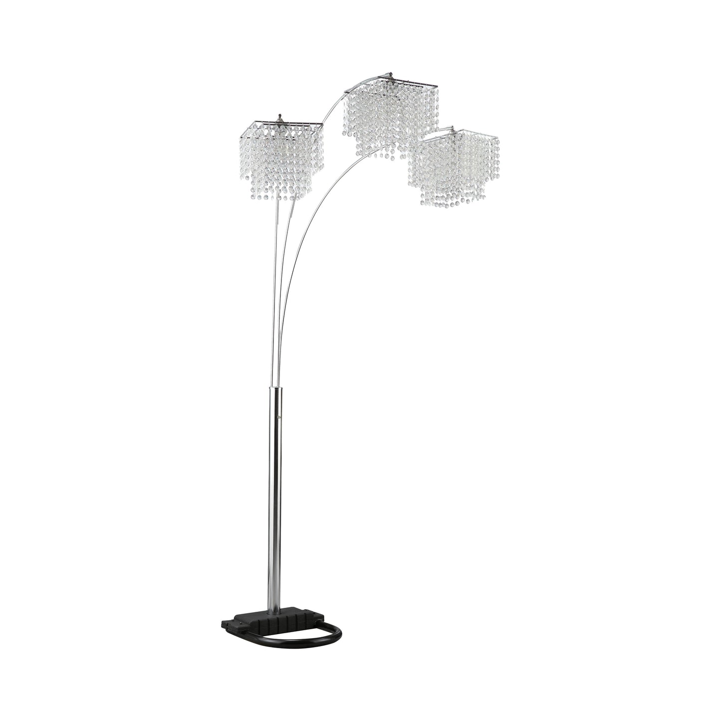 Crystal Drop Shade Floor Lamp Chrome
