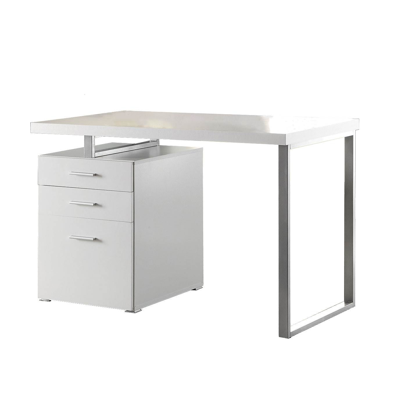 Brennan 3-drawer Office Desk White