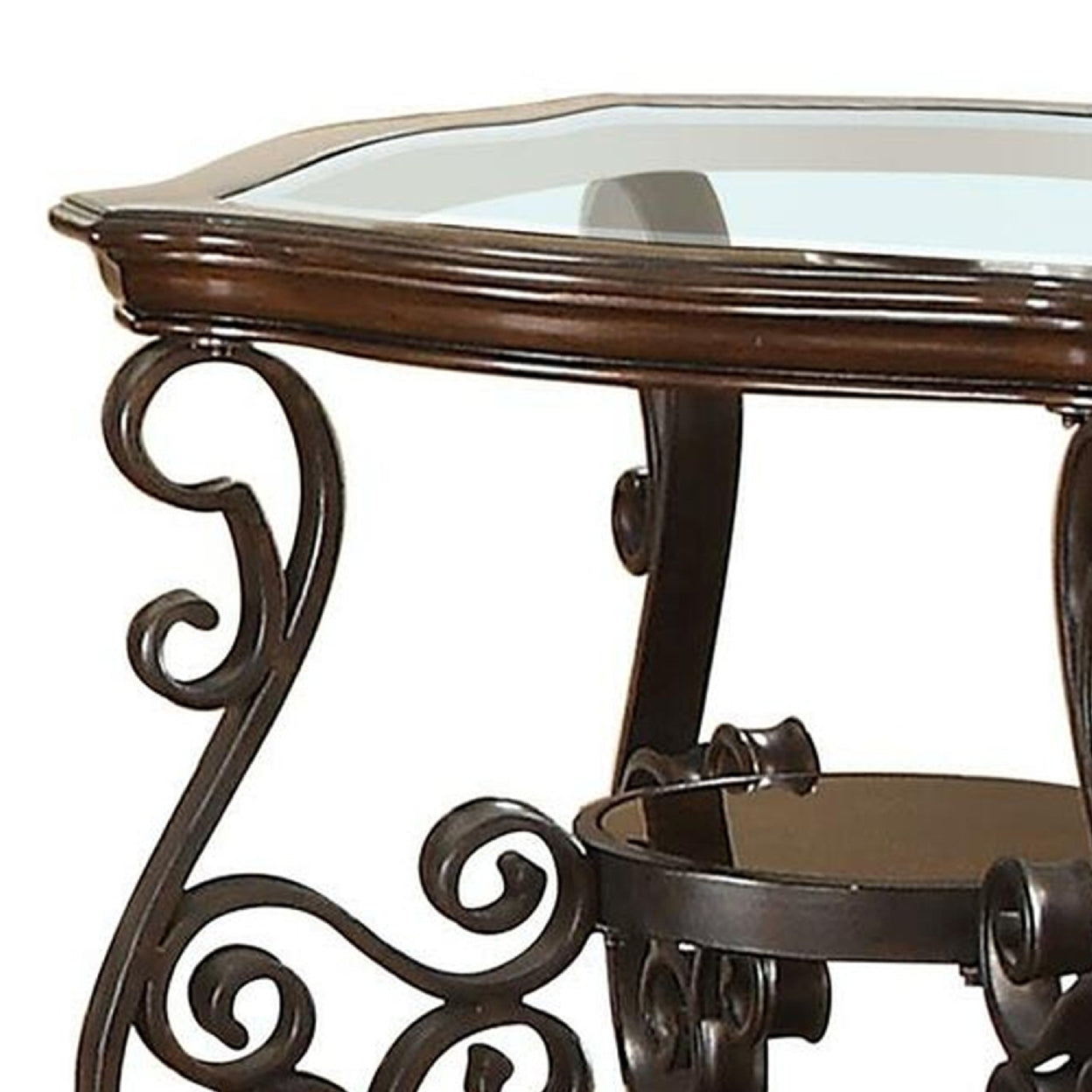Sir Rawlinson End Table Deep Merlot and Clear