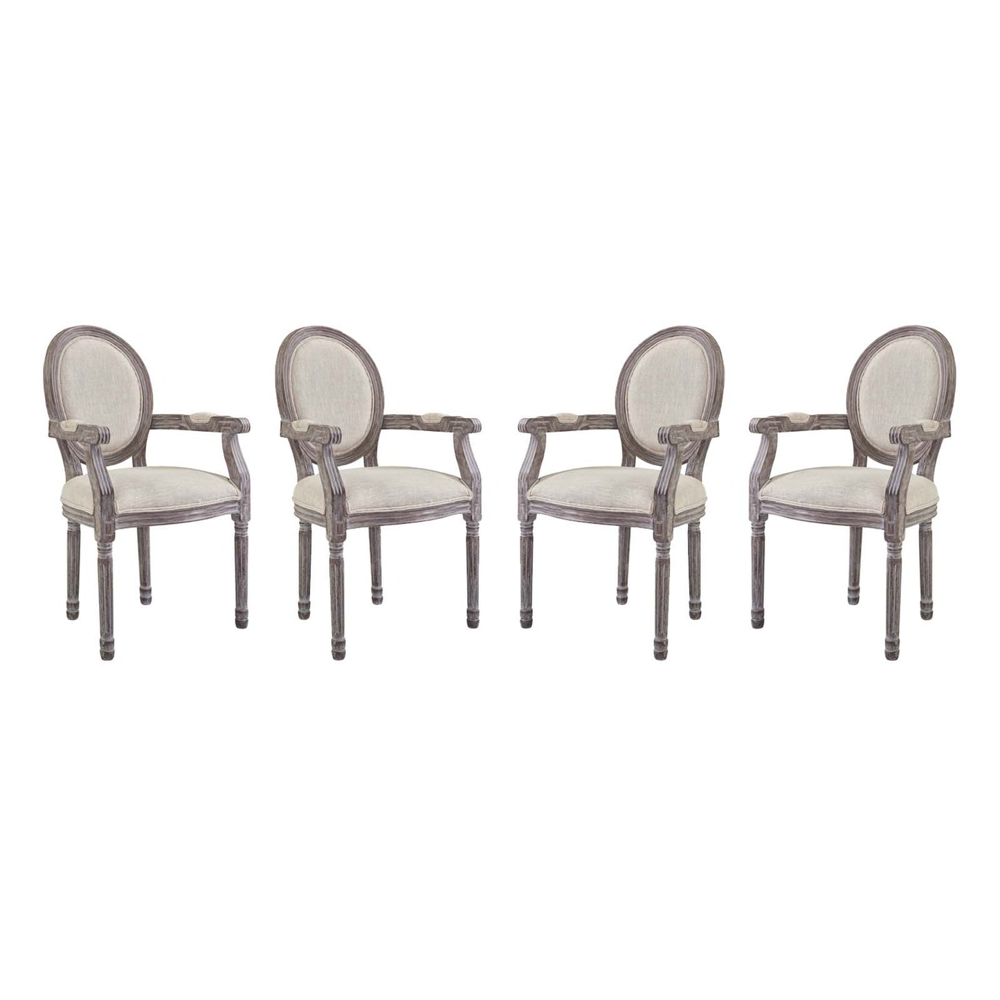 Emanate Dining Armchair Upholstered Fabric Set of 4