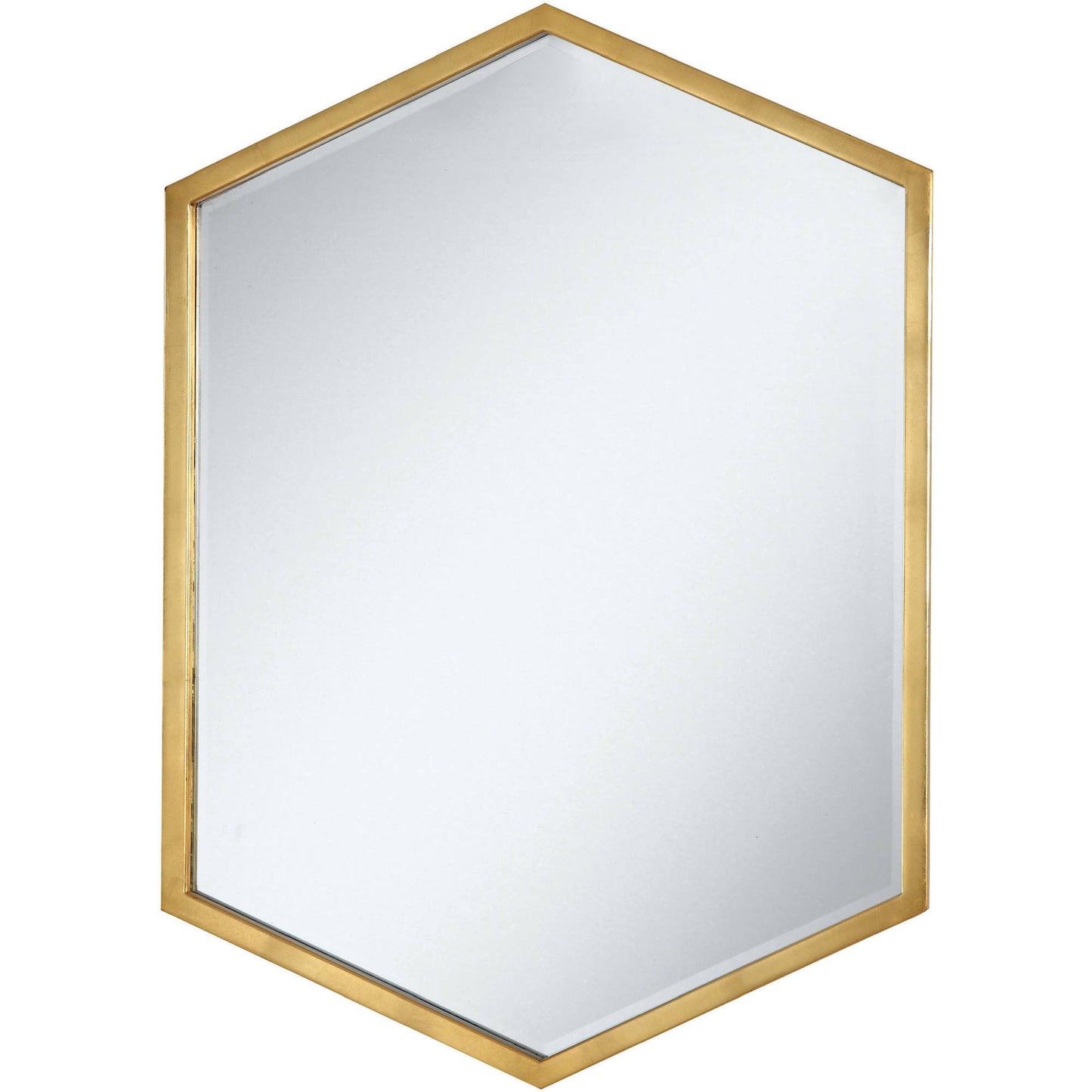 Hexagon Shaped Wall Mirror Gold